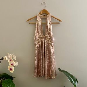 Free People Blush Sequin Cocktail Dress Size 2
